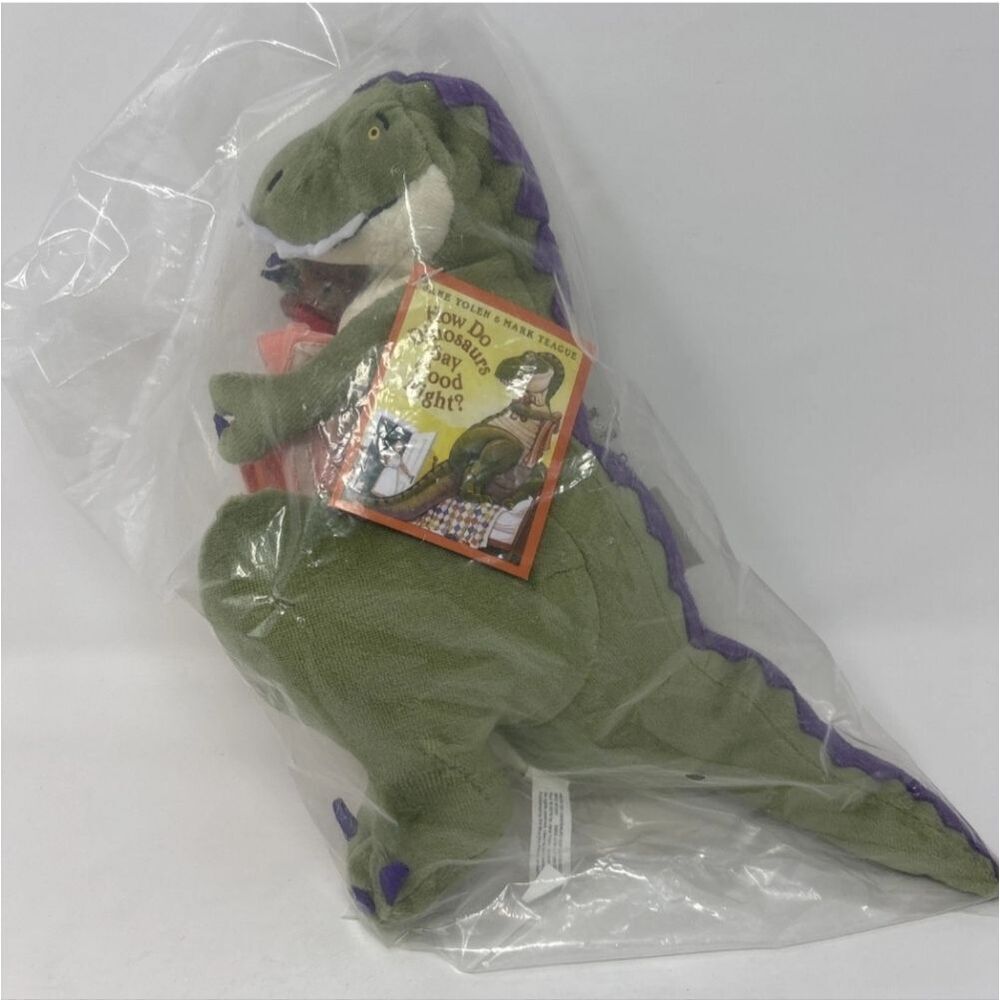 NEW How Do Dinosaurs Say Good Night? 12" T-Rex Dino Plush Doll 2001 MerryMakers
